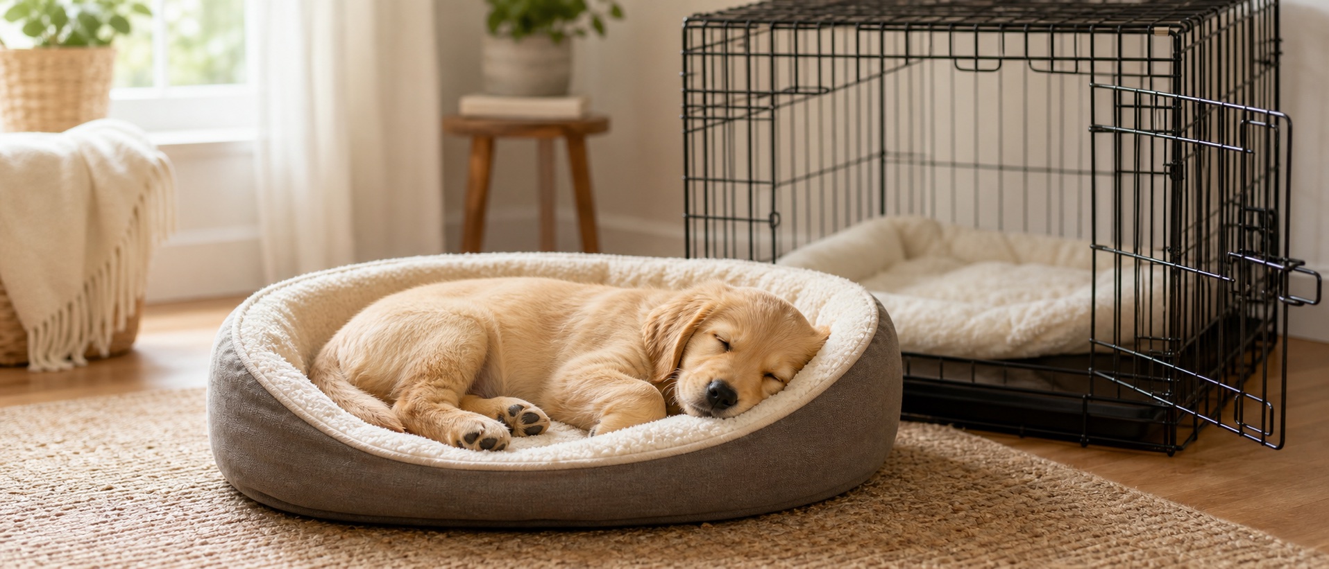 Young puppy sleeping peacefully during a daytime nap
